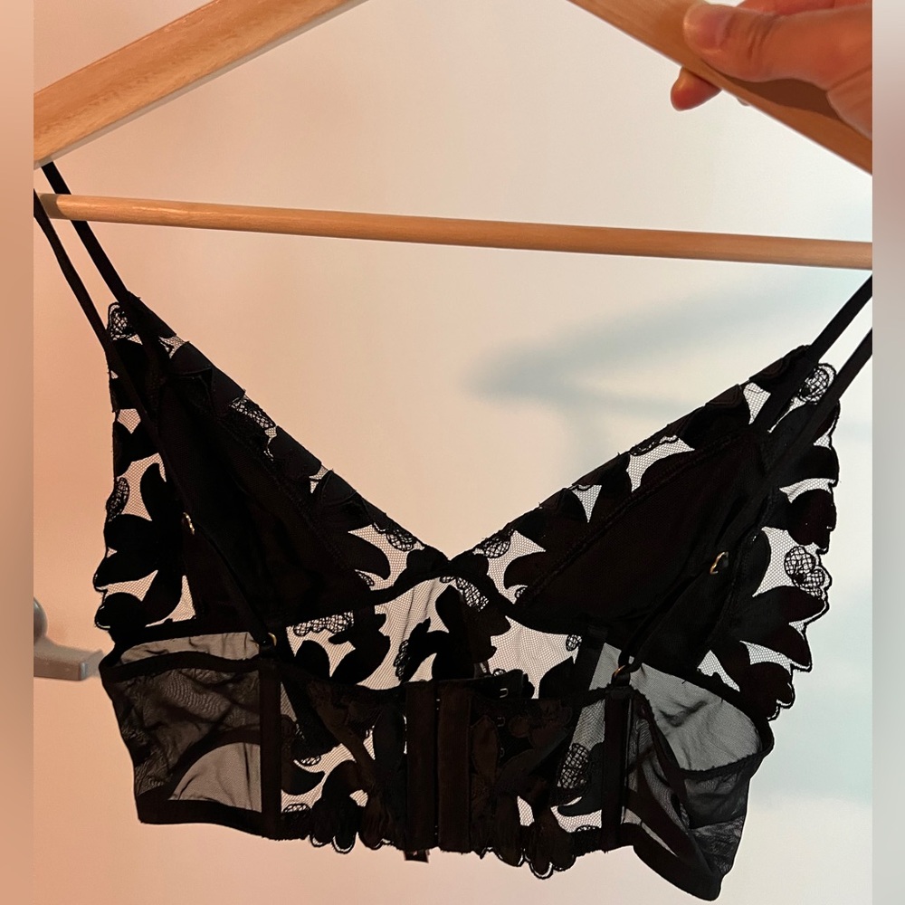Victoria's Secret Black Floral Lace Set